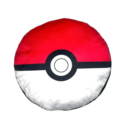 Cojin 3D Rojo y Blanco PokeBall Pokemon 35cm