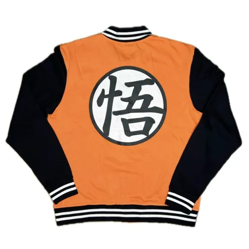 Chaqueta Bomber Dragon Ball Kanji Tortuga Naranja/Negra