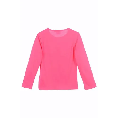 Camiseta Manga Larga Infantil Rosa Barbie