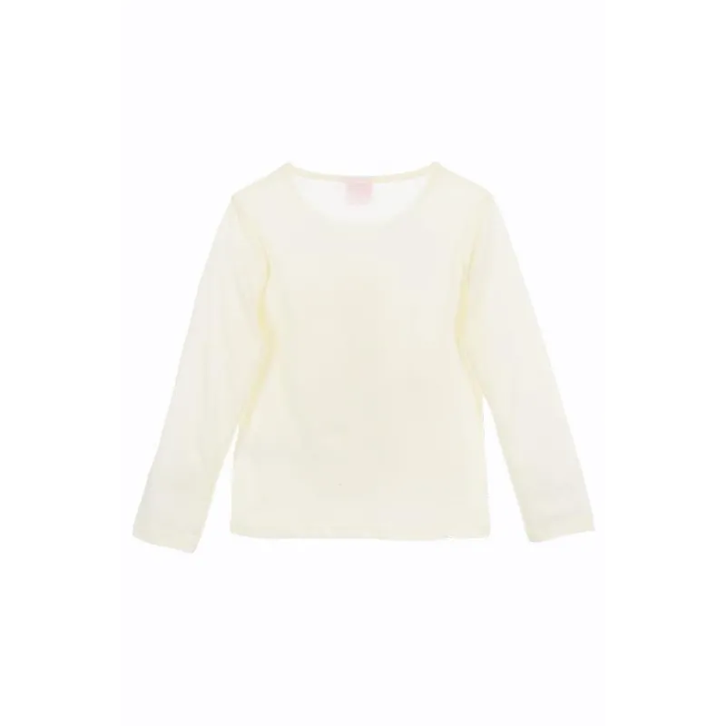 Camiseta Manga Larga Infantil Blanca Barbie