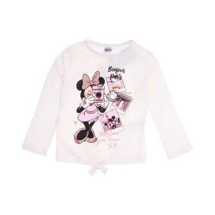 Camiseta Manga Larga "Bonjour Paris" Minnie Mouse Disney