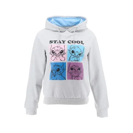 Sudadera Capucha Adulto Gris "Stay Cool" Disney Stitch