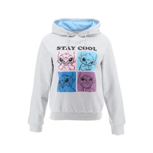 Sudadera Capucha Adulto Gris "Stay Cool" Disney Stitch