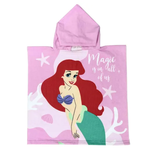Poncho Playa de Microfibra Ariel Disney 110 x 55 cm
