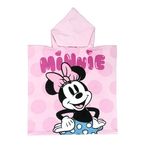 Poncho Microfibra Minnie Mouse Disney 110 x 55 cm