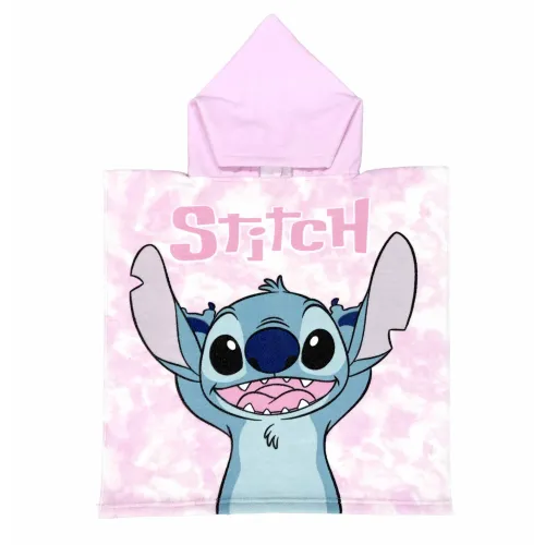 Poncho Playa de Microfibra Stitch Disney 110 x 55 cm