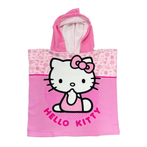 Poncho Playa de Microfibra Hello Kitty 110 x 55 cm