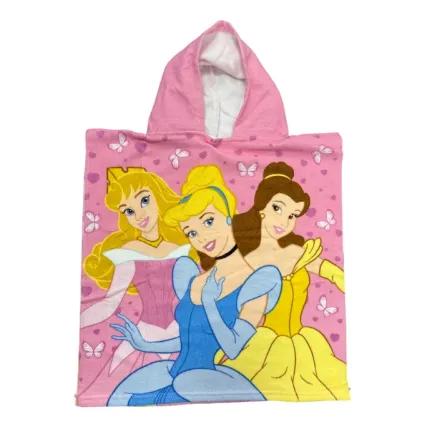 Poncho Playa de Microfibra Princesas Disney 110 x 55 cm