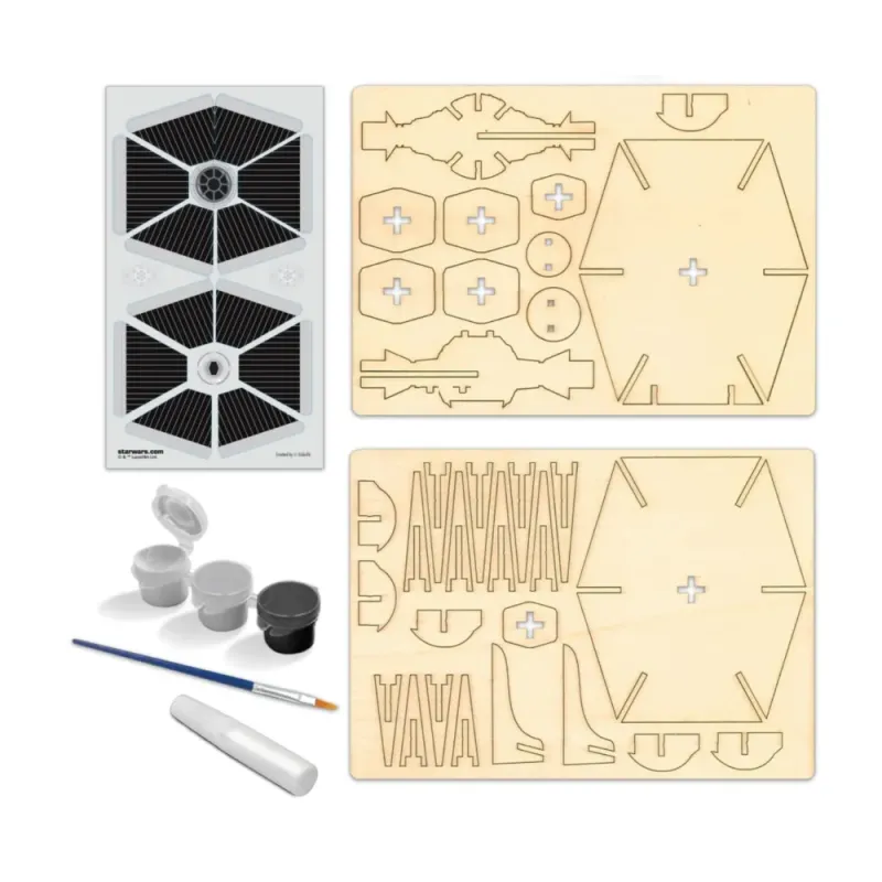 Kit de Modelo 3D de Madera Tie Fighter Star Wars