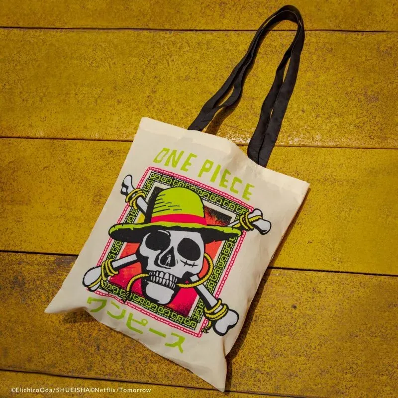 Bolsa de Tela Beige con Estampado One Piece