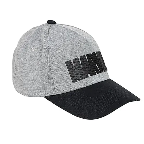 Gorra Gris y Negra con Texto Mark