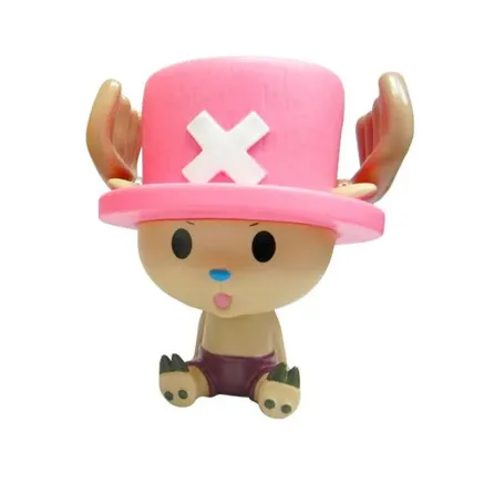Mini Hucha Figura Coleccionable Estilo Chibi Rosa con Sombrero Tony Tony Chopper