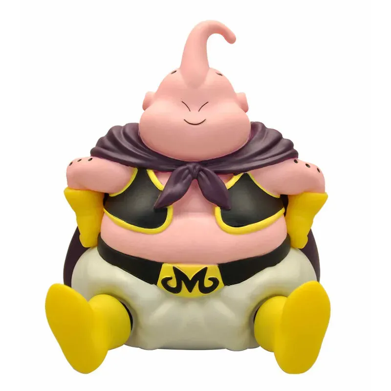 Mini Hucha Figura Coleccionable Estilo Chibi Rosa y Negro Majin Buu