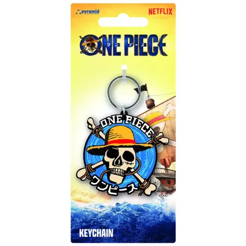 Llavero Azul con Calavera One Piece