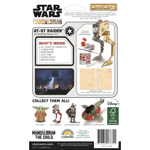 Kit de Modelo 3D de Madera AT-ST Raider Star Wars Mandalorian