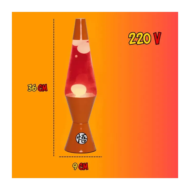 Lámpara de Lava Naranja Dragon Ball Super