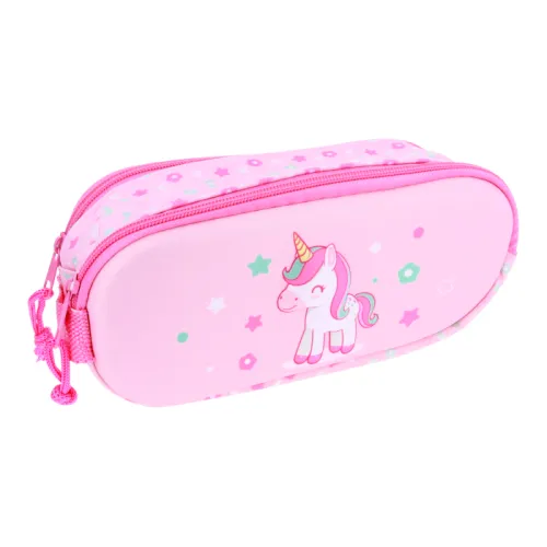 Estuche Rosa Estampado Unicornio