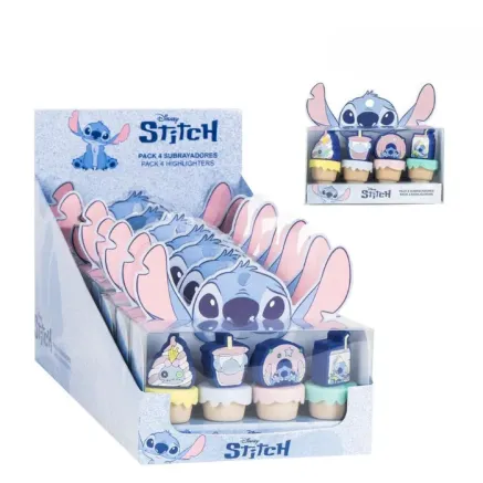 Pack x4 Subrayadores Stitch Disney