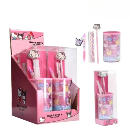 Set de Papelería x4 Accesorios Rosa Hello Kitty Sanrio