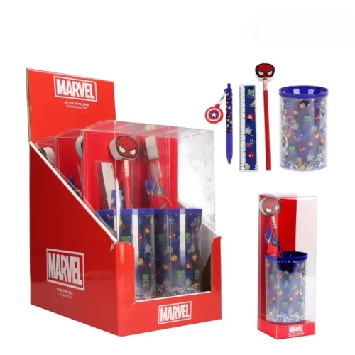Set de Papelería x4 Accesorios Marvel