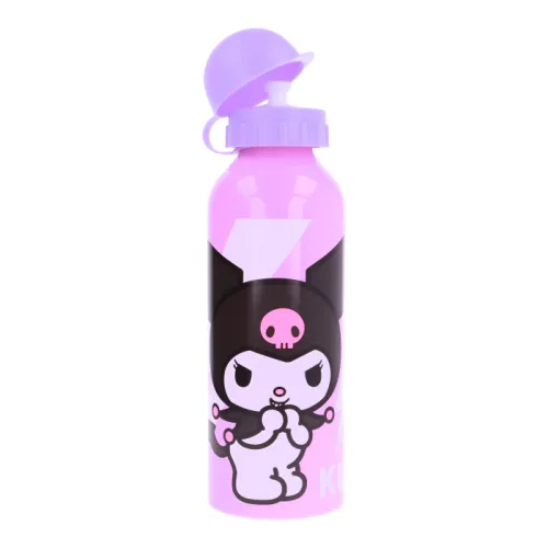 Botella Aluminio 530ml Kuromi Traviesa Sanrio